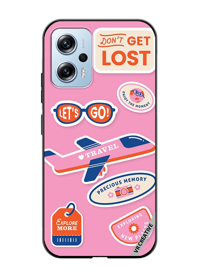 VR CREATIVE Protective Case Cover For Xiaomi Poco X4 GT Travel Sticker Design Multicolour - Image 1