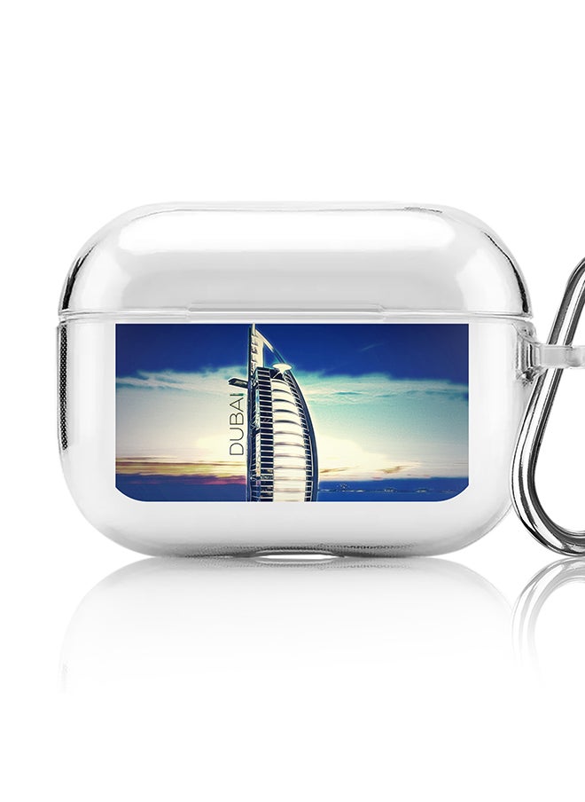 Stylizedd Classic Clear printed Case for Apple AirPods Pro 2nd Generation Thin Transparent Cover [Designed for Apple AirPods Pro 2nd Generation] - Burj Al Arab - Dubai  - Image 1
