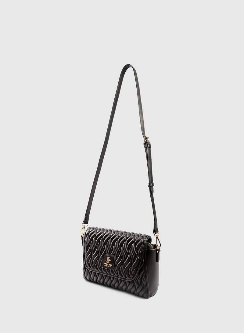 BEVERLY HILLS POLO CLUB Quilted Flap Crossbody Bag