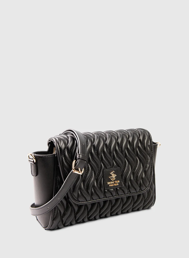 BEVERLY HILLS POLO CLUB Quilted Flap Crossbody Bag