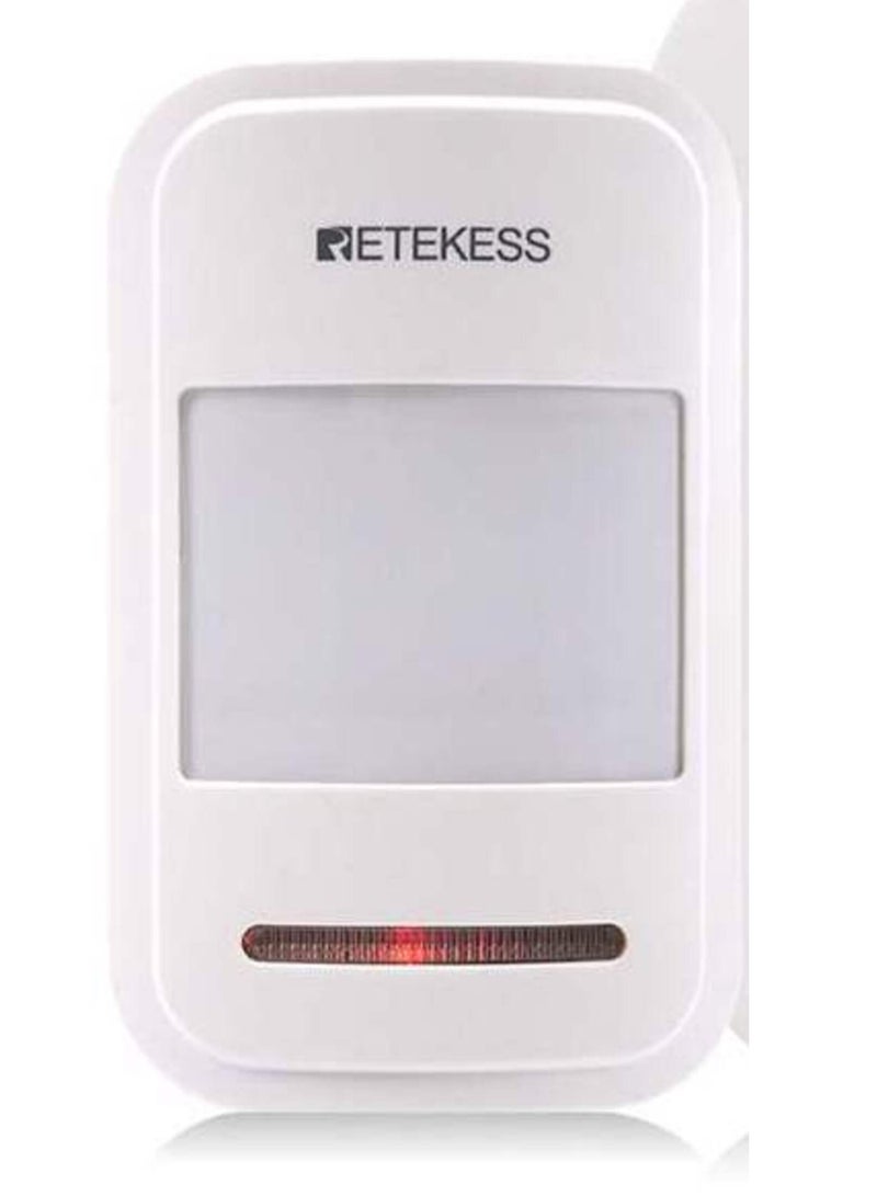Retekess Wi-Fi home alarm system, infrared sensor to detect movement for home security. It contains 1 motion detector TH016 . Up to 23 detectors can be added to the control panel. - Image 1