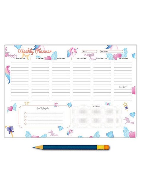 Yassin To Do Weekly Planner - A4 - 52 Sheets - No:1116