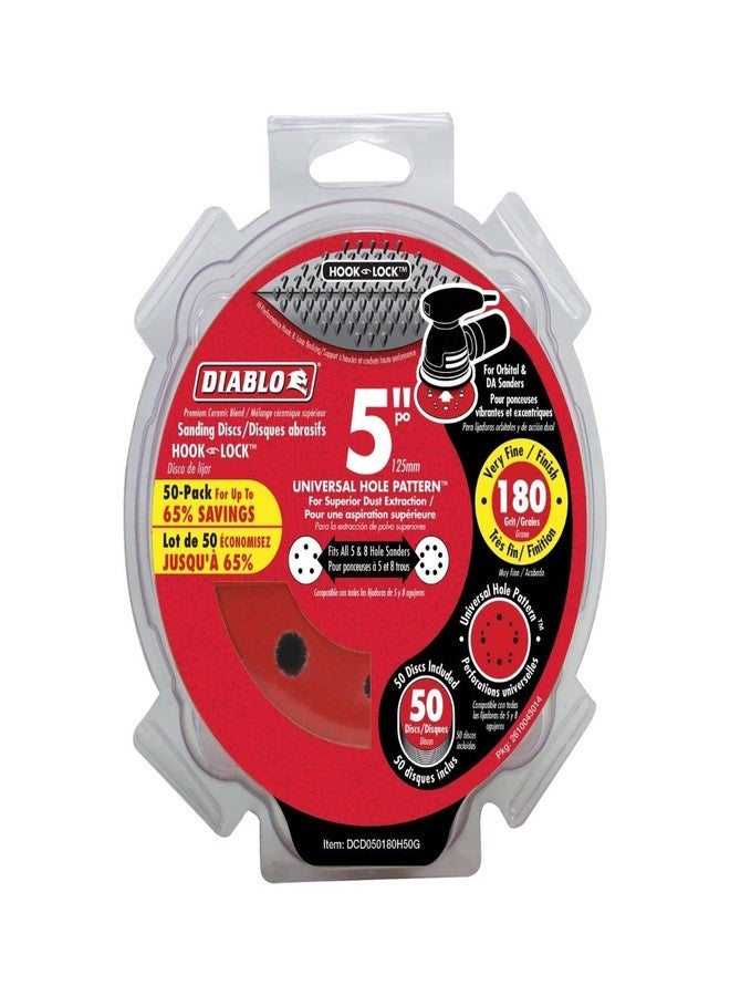 Diablo Freud-Diablo 5'DISC ROS H&L 180G 50PK, Multi, One Size (DCD050180H50G) - Image 3