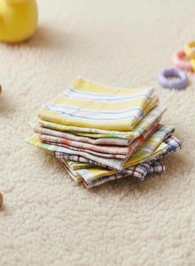 NEW COMERS Baby Washcloths, Cotton Muslin Double Layer, Animal Print Design, Super Soft Absorbent Face Towels, 25 x 25 cm, Pack of 6 (Wash Cloth_03) - Image 3