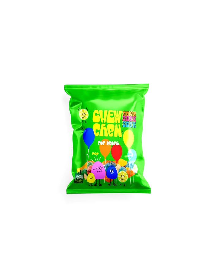 CHEW CHEW Gummy Drops Sour Jelly Candy Vegan - 40 grams 