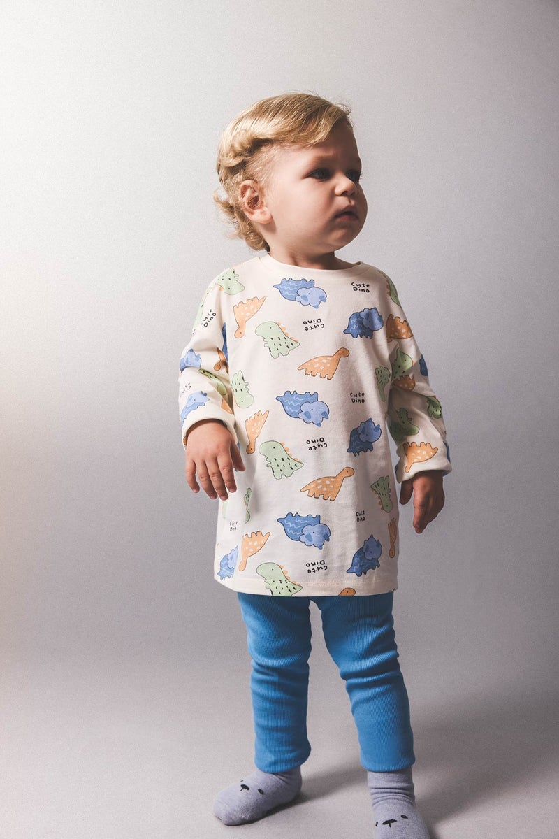 DeFacto Blue BabyBoy Baby Boy Regular Fit Ribbed Camisole Trousers Casual - Image 1