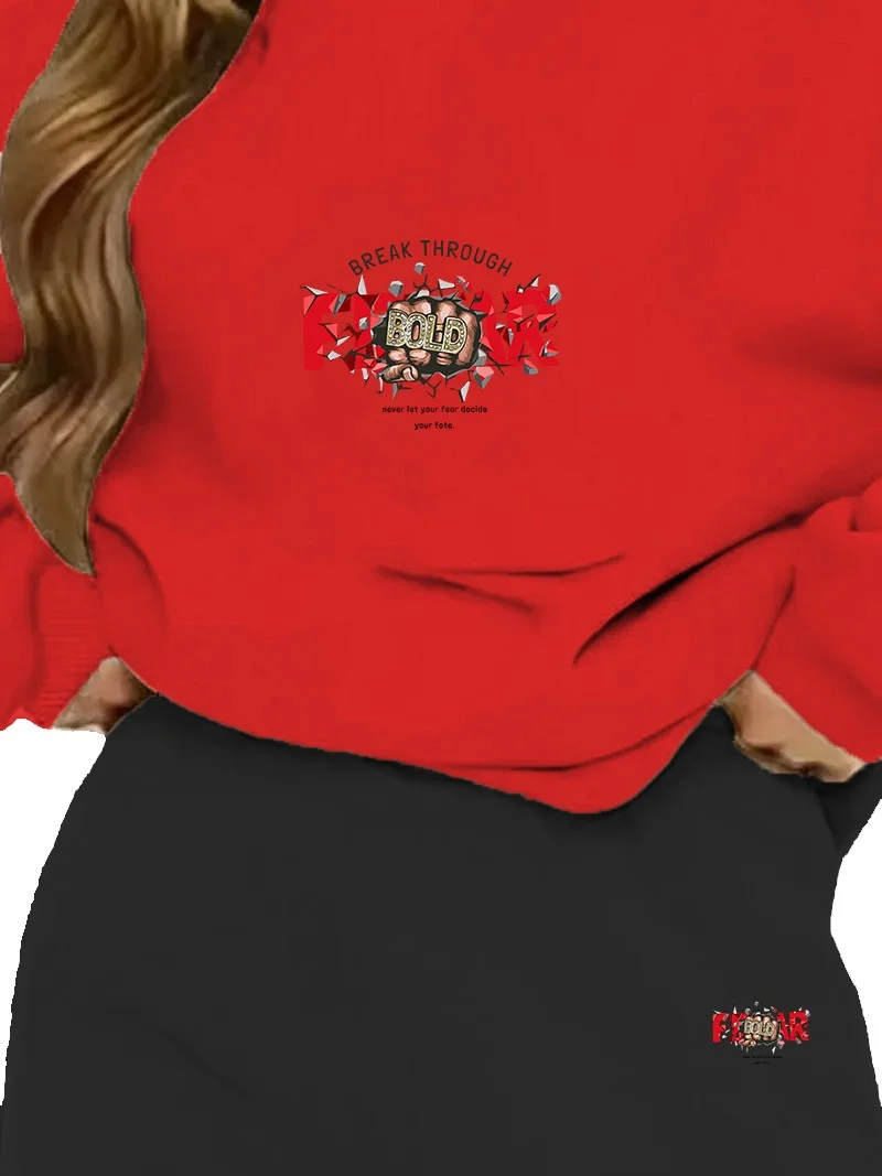 دوغ فش Tracksuit Oversize Break Printed Tracksuit Red