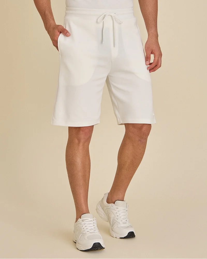 Redtag Men Ivory Plain Shorts