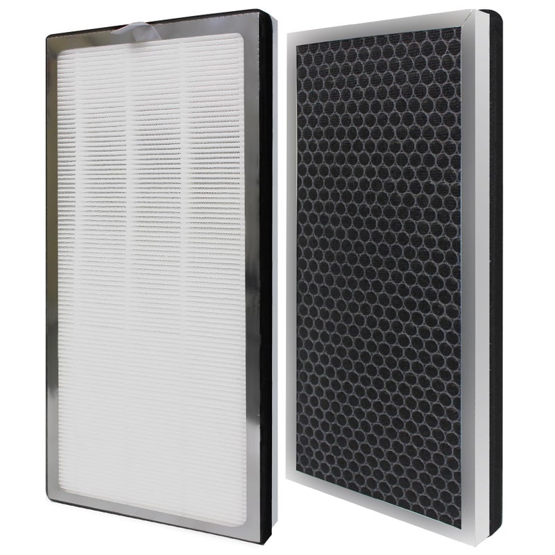 BesReyDa 40 Replacement Filter Compatible with 40 Air Purifier 3IN1 True HEPA 13 Filtration Fine PreFilter and Activated Carbon Filter 2 Pack