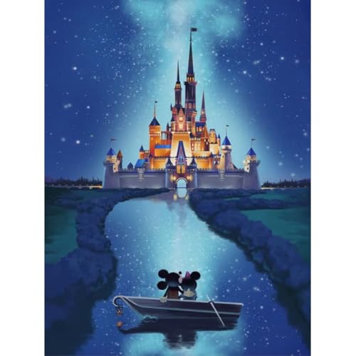 JAKI Diamond Painting Kits for Adults-Castle Diamond Art Kits for Adults,Gem Art Kits Pictures Arts Craft for Home Wall Decor (12x16inch) - Image 1