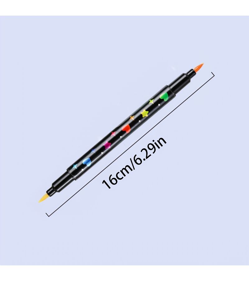 18 Colors Assorted Double Tip Glitter Markers Quick Drying Ink for Scrapbooking Card Making and Art Coloring - Image 2
