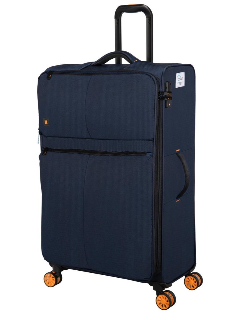 it Luggage it luggage Lykke, Unisex ECO Polyester Material Soft Case Luggage, 8 x 360 degree Spinner Wheels, Expandable Trolley Bag, Telescopic Handle, TSA Type lock, 12-2644E08, Size 29 inches, Color Navy  - Image 1