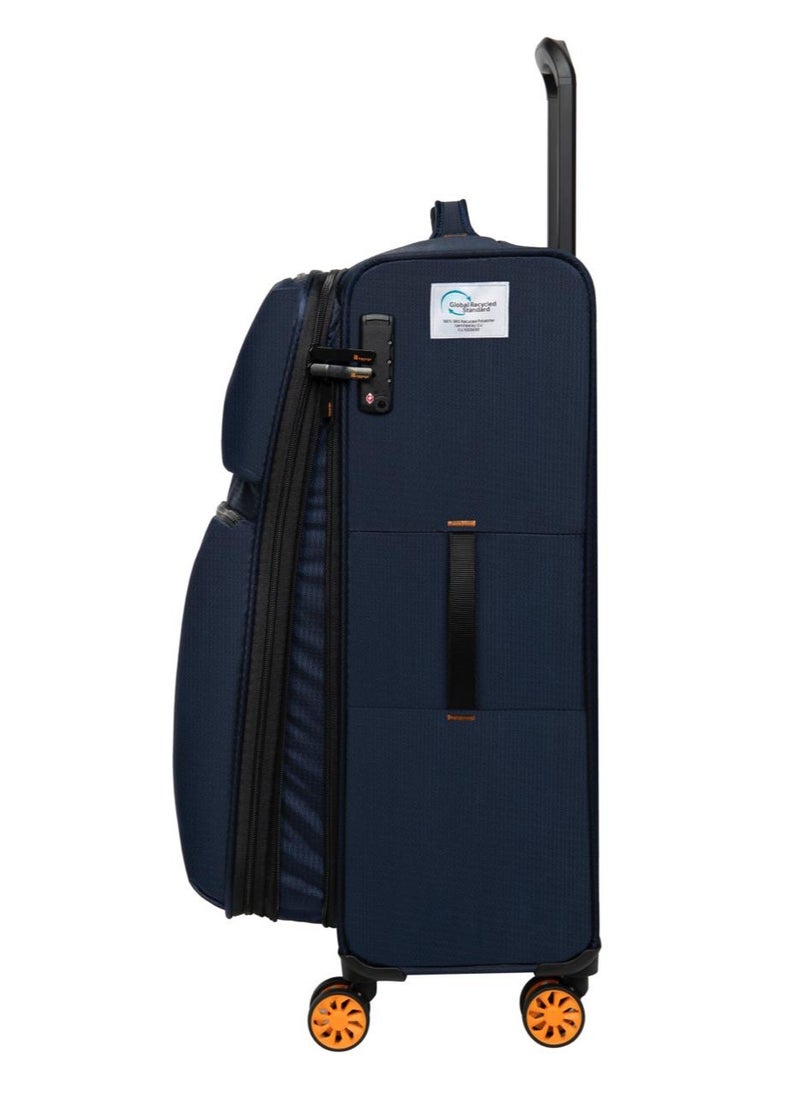 it Luggage it luggage Lykke, Unisex ECO Polyester Material Soft Case Luggage, 8 x 360 degree Spinner Wheels, Expandable Trolley Bag, Telescopic Handle, TSA Type lock, 12-2644E08, Size 29 inches, Color Navy  - Image 2