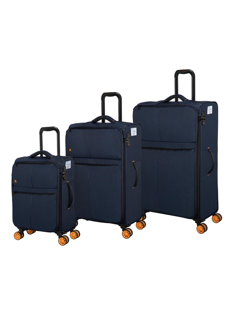 it Luggage it luggage Lykke, Unisex ECO Polyester Material Soft Case Luggage, 8 x 360 degree Spinner Wheels, Expandable Trolley Bag, Telescopic Handle, TSA Type lock, 12-2644E08, Size 29 inches, Color Navy  - Image 4