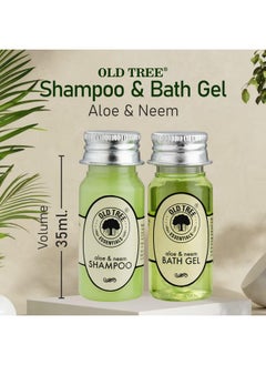 Old Tree Aloe-Neem Bath Gel And Shampoo Combo 35Ml Each - (Set Of 25 Pcs) | Hotel Toiletries Kit For Hotel Rooms, Guest House, Marriage Hall And Hospitality  - Image 4
