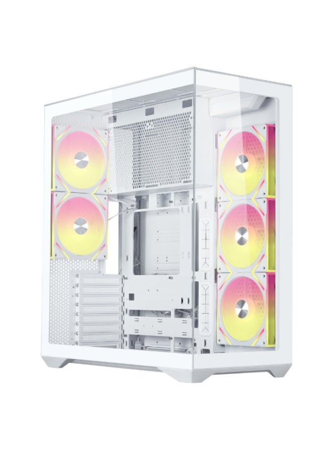 ثيرمو كيس بي سي احترافي آتاك AK06 زجاج مقوى ATX فل تاور مع 5 مراوح مقاس 140 ملم – لون أبيض - Image 1