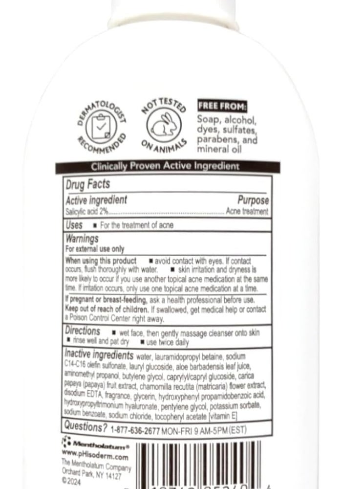 Phisoderm Anti-Blemish Gel Cleanser - 6 oz Salicylic Acid Acne Treatment for Clear Skin - Image 2