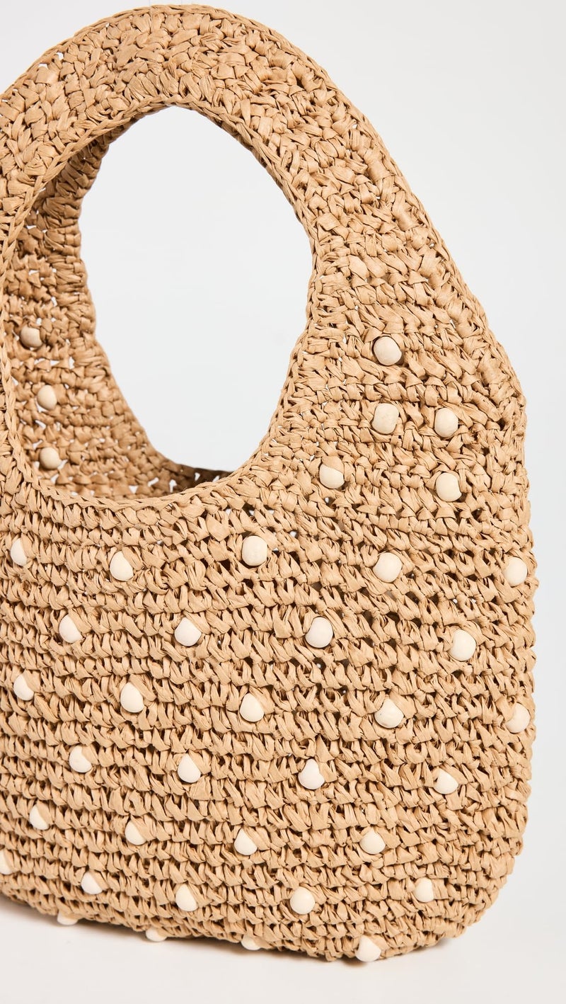 Made Well Madewell Women's Micro Straw Beaded Bag, Natural, One Size - Image 4