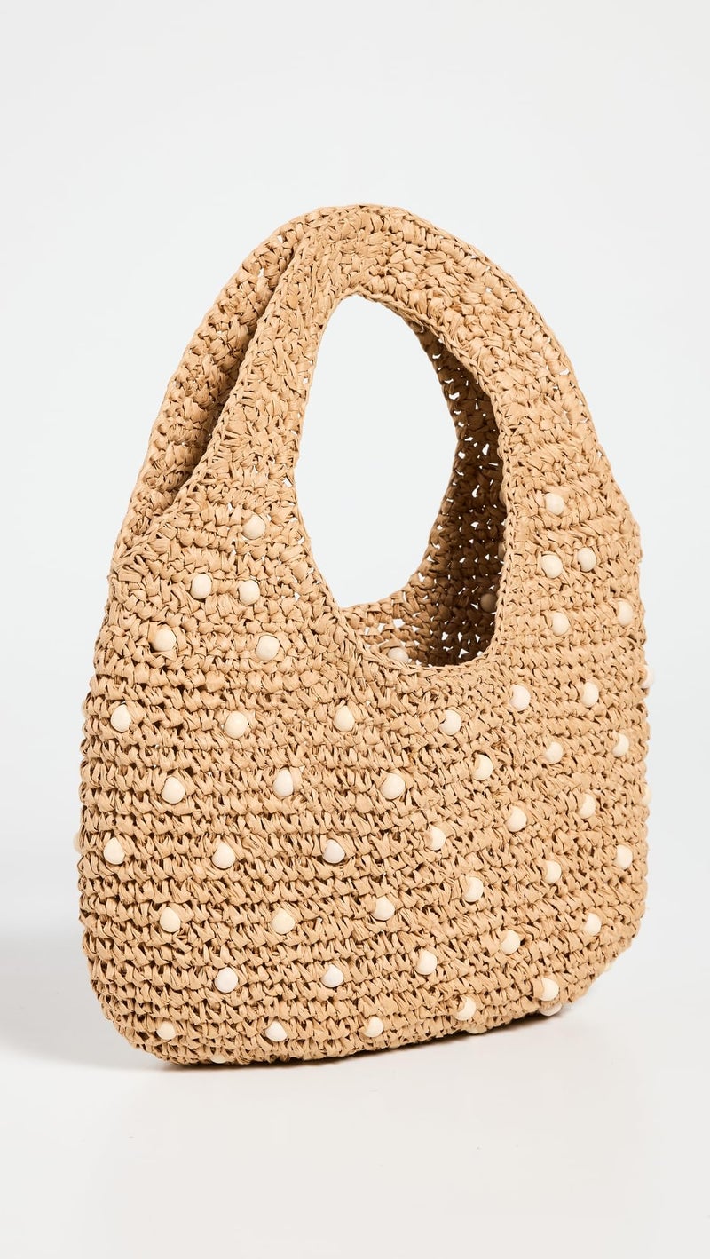Made Well Madewell Women's Micro Straw Beaded Bag, Natural, One Size - Image 3