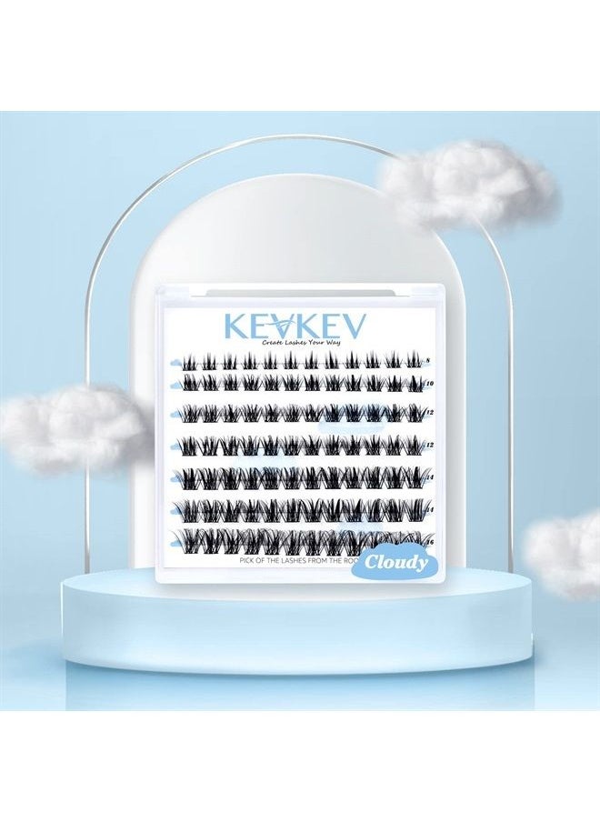 KevKev Lash Clusters 84 Pcs Cluster Lashes Eyelash Clusters DIY Cluster Eyelash Extensions Individual Lashes Soft and Comfortable (Cloudy,C-16mm)  - Image 4