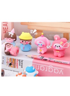 EHOME Pencil Sharpener, 4 PCS kawaii Pencil Sharpeners Manual, Handheld Pencil Sharpener for Kids, Office, Home, School Supplies  - Image 5
