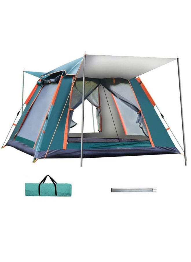 WEMART Camping Tent, 5-8 Person Family Tent, Removable Canopy Stargazing Tent, Instant Easy Set up Tent with Carry Bag, Waterproof Windproof Pop Up Tent for Camping, Hiking and Mountaineering (Green)  - Image 1