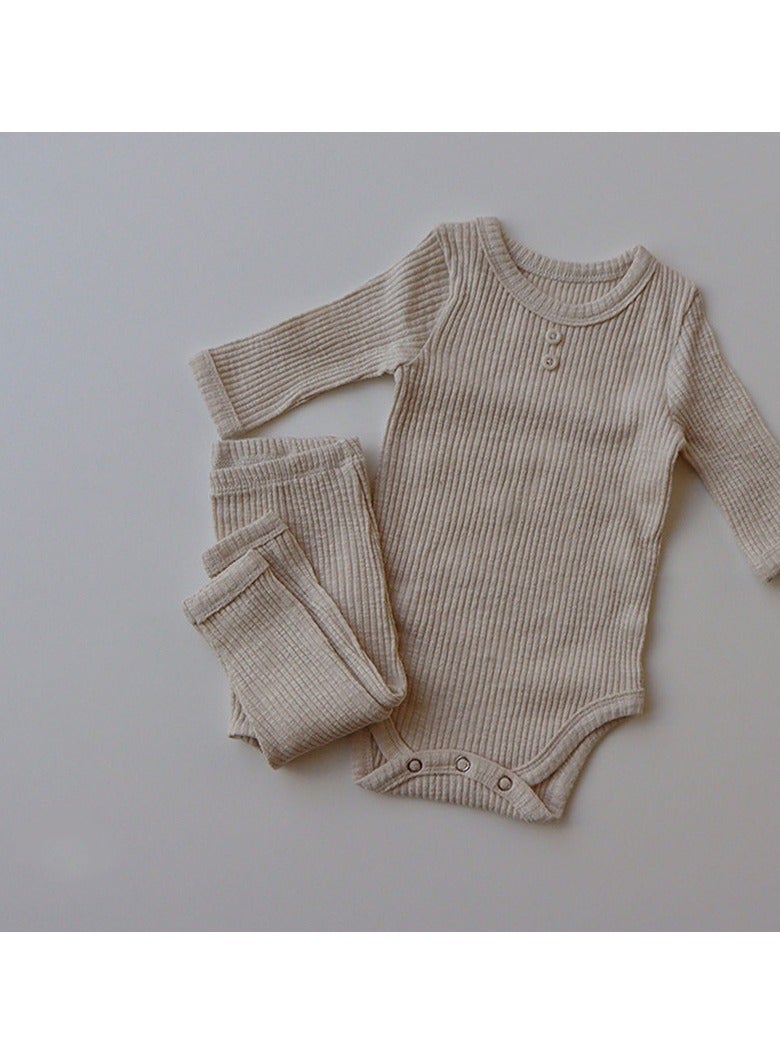 Baby Climbing Clothes Baby Onesie + Pants Set - Image 1