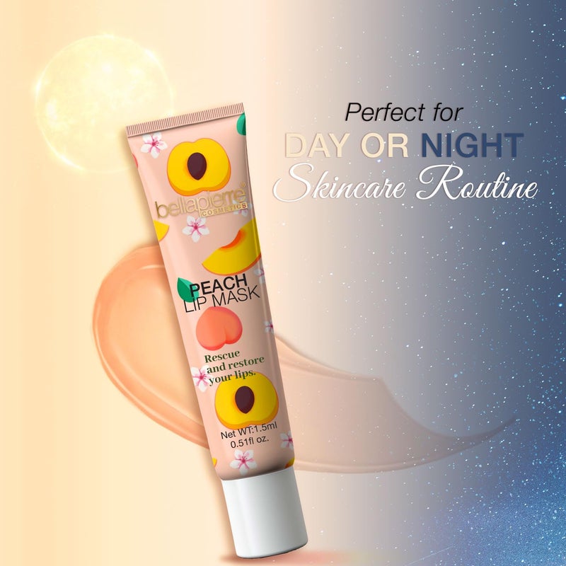 bellapierre Cosmetics Peach Lip Mask | Lip Plumping Mask with Hyaluronic Acid | Moisturizing Lip Balm for Daily Use - Image 4
