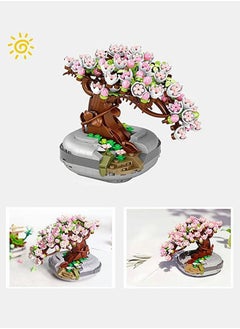 GROIC 426PCS Plant Sakura Building Block,Bonsai Model Creative DIY Simulation Succulent Flower Artificial Flowers Botanical Construction Brick Toys for Home Decoration,Kids Party Supplies, Birthda  - Image 4