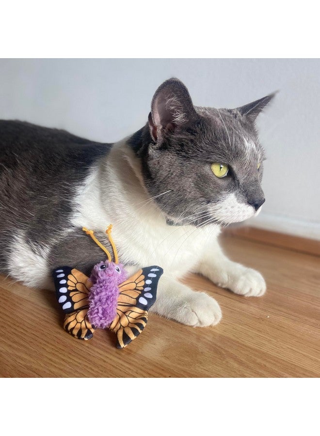 SPOT Love The Earth Butterfly Cat Toy - Eco Friendly Catnip Toy Made with Recycled Plastic Bottles, Soft, Plush, Bright Colored Classic Toy for Indoor Cats and Kittens - 4 inch, Assorted Colors - Image 3
