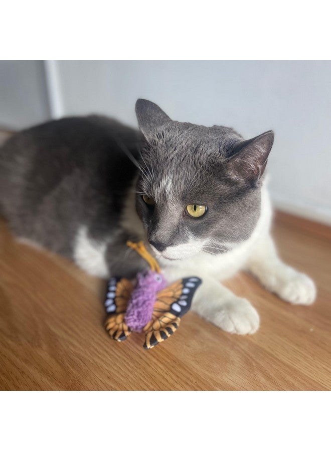 SPOT Love The Earth Butterfly Cat Toy - Eco Friendly Catnip Toy Made with Recycled Plastic Bottles, Soft, Plush, Bright Colored Classic Toy for Indoor Cats and Kittens - 4 inch, Assorted Colors - Image 4