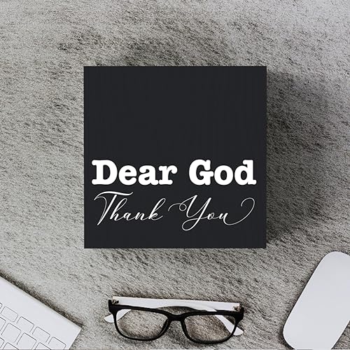 Woght Inspirational Christian Decor Bible Verse Desk Decor Wood Sign Farmhouse Black Wooden Box Sign for Living Room Bedroom Kitchen Table Shelf Counter Cafe Home Office Store Pub Bar Religious Gifts - Image 4