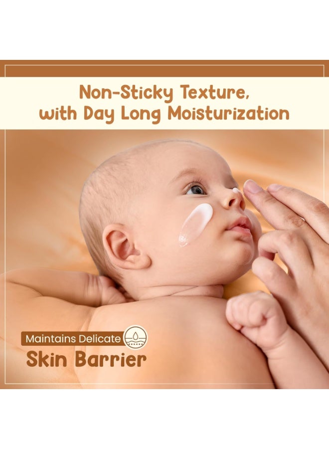 Mother Sparsh Milky Soft Baby Face Cream | Daily Moisturizing Face Cream for Babies With Coconut Oil, Milk Protein & Vitamin B5 | Non Sticky Baby Cream Prevents Dryness- (50g) - Image 2