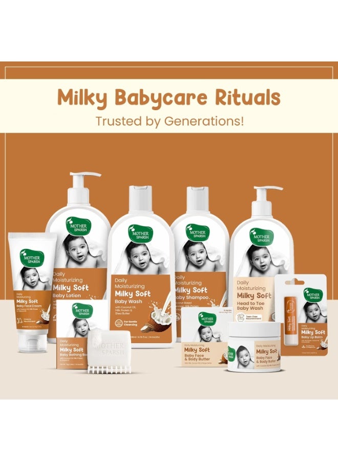 Mother Sparsh Milky Soft Baby Face Cream | Daily Moisturizing Face Cream for Babies With Coconut Oil, Milk Protein & Vitamin B5 | Non Sticky Baby Cream Prevents Dryness- (50g) - Image 3