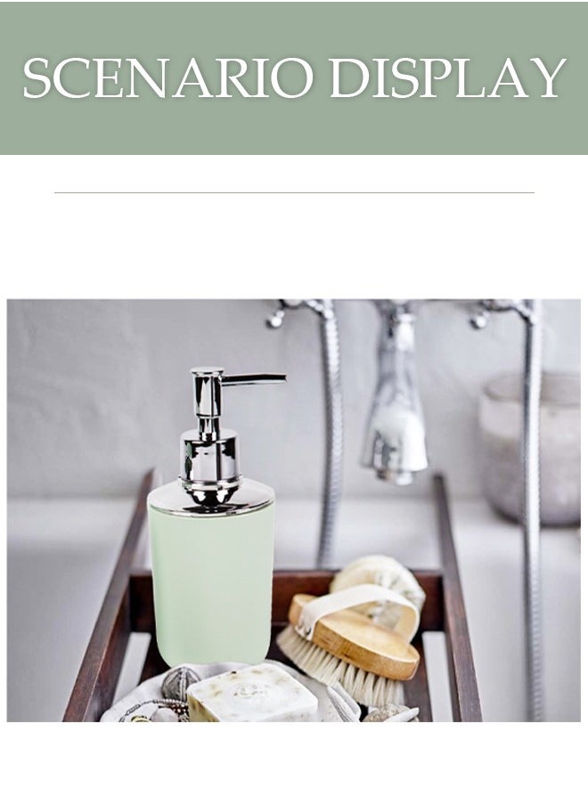 DUNISO 4 pieces of Bathroom accessories set, toiletries gift set, plastic and ABS bathroom storage set, with lotion bottle, toothbrush holder, mouthwash cup, soap tray (green)  - Image 5