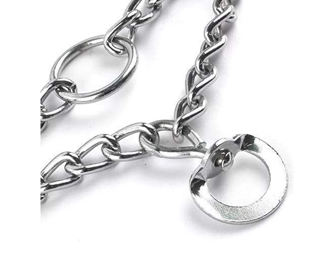 Pups&Pets Stainless Metal Chrome Plated Prong Dog Pet Pinch Training Collar No-Pull Collar (20" Inch Neck Size Adjustable) - Image 3