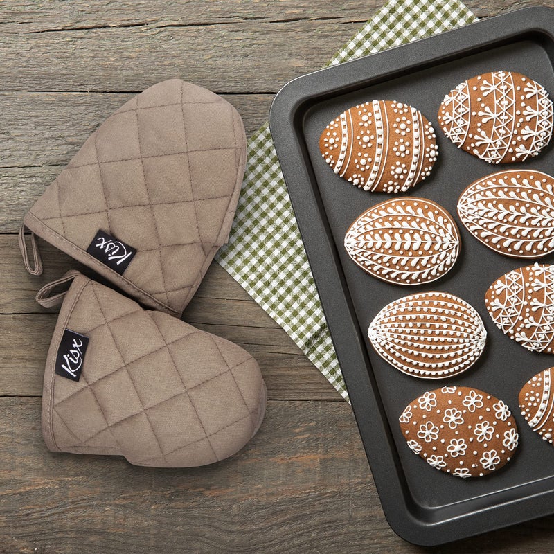 Kisx Oven Mitts Heat Resistant - (Grey Color) Mini Oven Mitts, Silicone Gloves Heat Resistant, Kitchen Gloves for Cooking, Silicone Oven Mitts & Pot Holders Sets, Kitchen Pot Holders & Oven Mitts Sets - Image 5