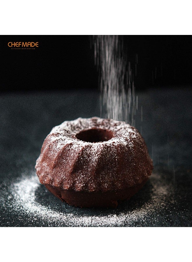 chefmade Mini Tube Pan Set 4Inch 4Pcs Nonstick Kugelhopf Mold For Oven And Instant Pot Baking (Champagne Gold) - Image 5