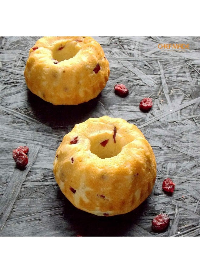 chefmade Mini Tube Pan Set 4Inch 4Pcs Nonstick Kugelhopf Mold For Oven And Instant Pot Baking (Champagne Gold) - Image 3