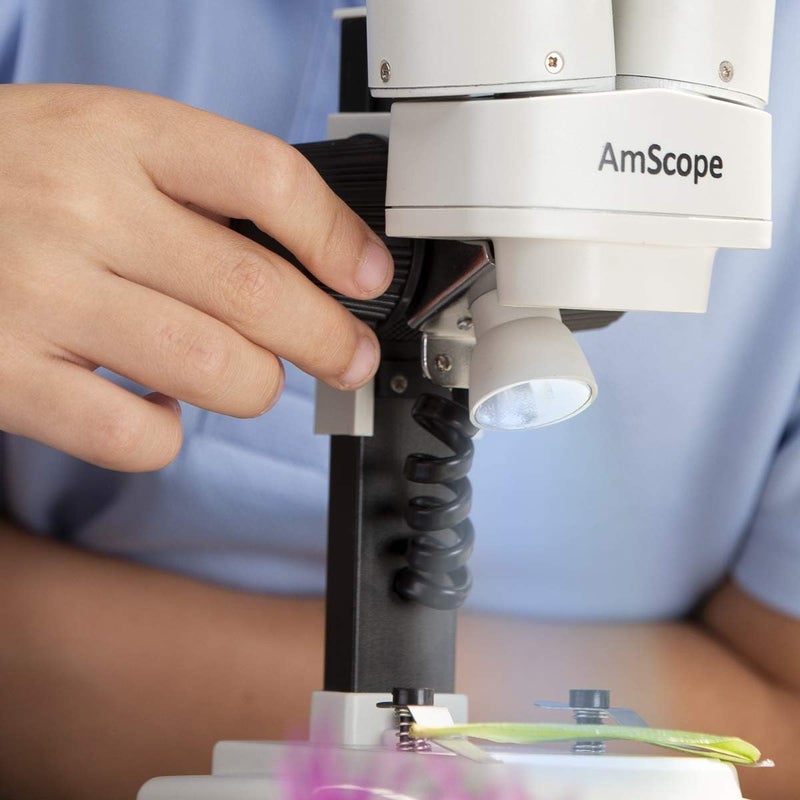 AmScope Kids SE100ZZ-LED Portable LED Stereo Microscope with 20X and 50X Magnifications - Image 2