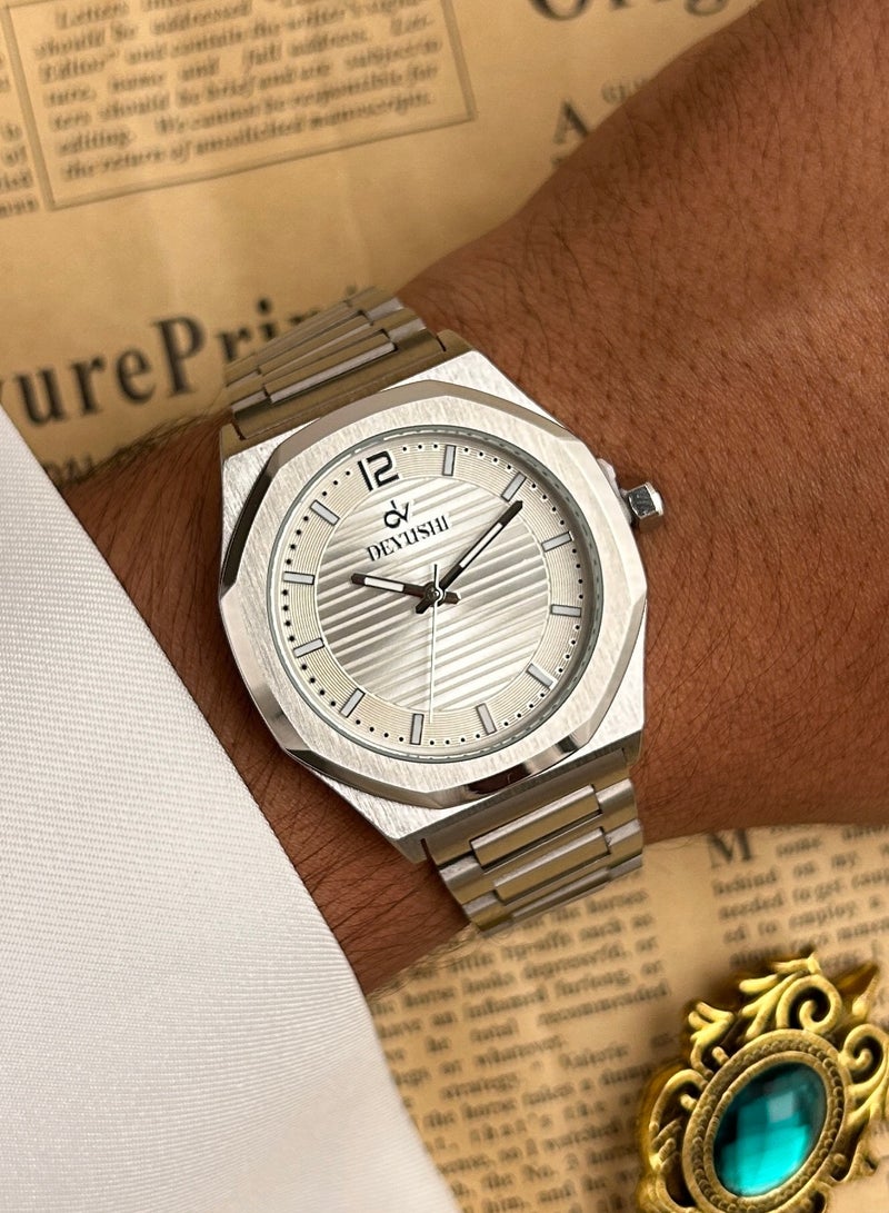 ديفوشي ساعة يد رجالية فاخرة ستانلس ستيل مقاومة للماء – ماركة ديفوشي - Image 1