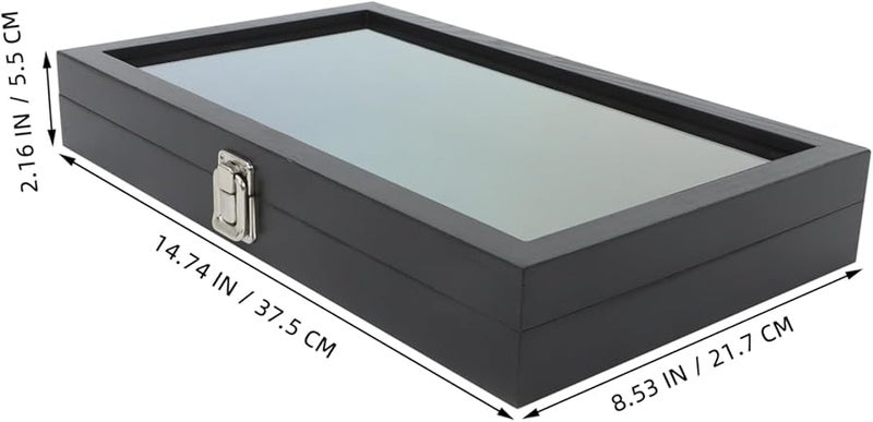 Wooden Insect Specimen Display Case with Lock for Butterfly Jewelry Collectibles Storage - Image 3