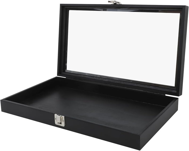 Wooden Insect Specimen Display Case with Lock for Butterfly Jewelry Collectibles Storage - Image 1