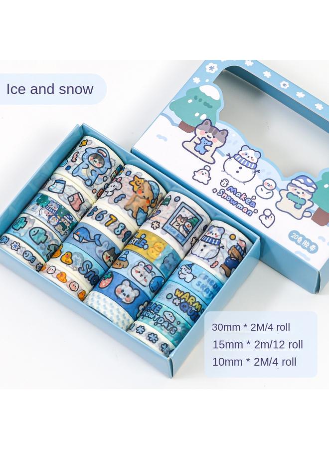 Bluejw Roll Hand Account Tape Full Set Of Net Red Hand Account Stickers And Paper Film Suit Color Cute Children High Color Value - Image 1