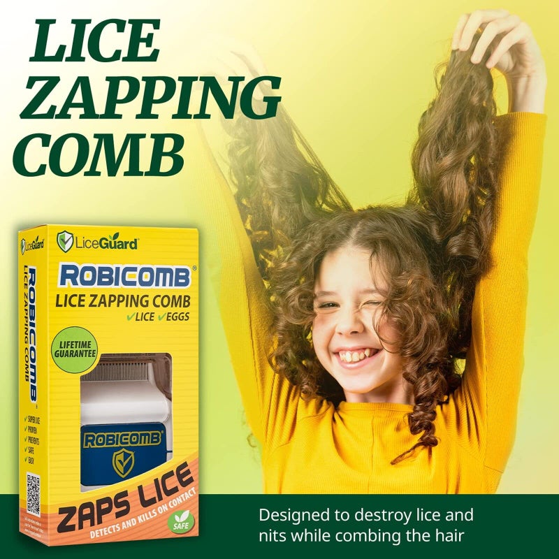 LiceGuard مشط كهربائي لقتل القمل LiceGuard RobiComb | أداة صعق القمل والبيض زرقاء - Image 3