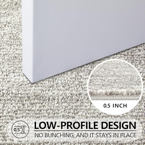 REFETONE Indoor Doormat, Front Door Mat 20"x32" Absorbent Rubber Backing Non Slip Back Door Mats, Washable Low-Profile Inside Floor Mat Door Rugs for Entryway, Resist Dirt Mud Mat for Dogs, Grey - Image 3