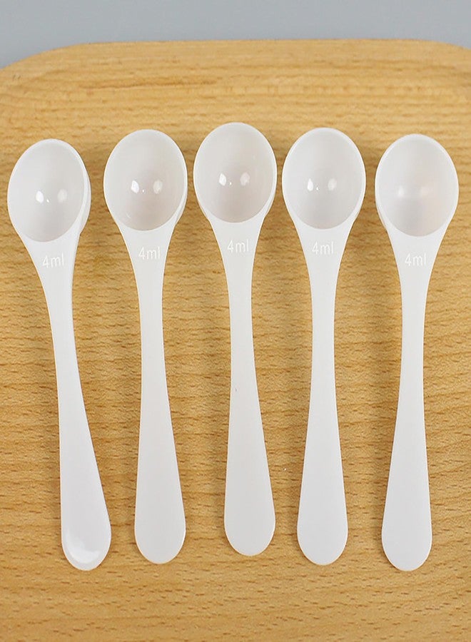 BFLCTTBD 5 Pcs 4ml/2g Measuring Spoon Scoop White Teaspoons Tablespoon Plastic Measurement Spoons For Protein Micro Powder Dry Ingredient - Image 3