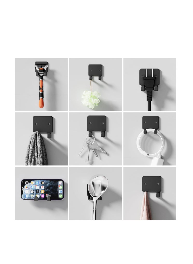 Adhesive Hooks, 4 Pack Key Holder, Razor Holder Wall Mounted, Key Hooks for Wall, Self Adhesive Wall Hooks, Towel Hooks, Shower Hooks, for Entryway/Door/Bathroom/Kitchen - Image 4