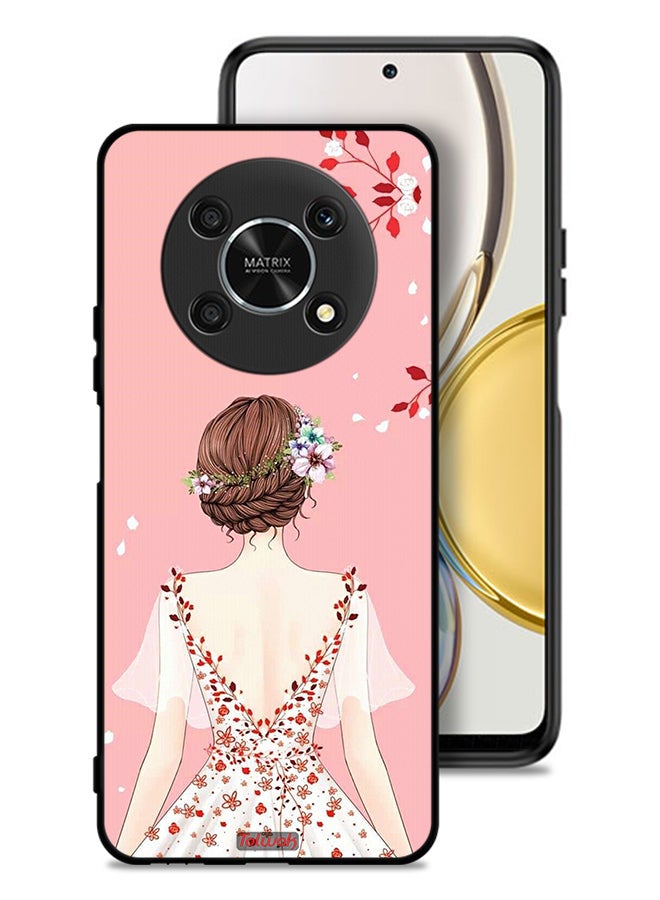 Tolwak Honor X9 5G Protective Case Cover Standing Girl Art - Image 1