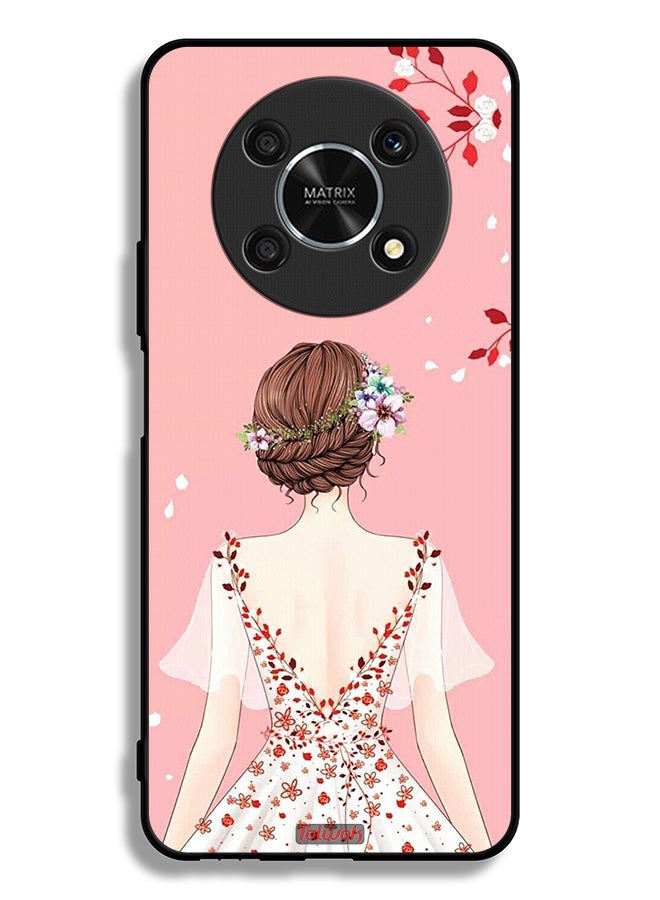 Tolwak Honor X9 5G Protective Case Cover Standing Girl Art - Image 2